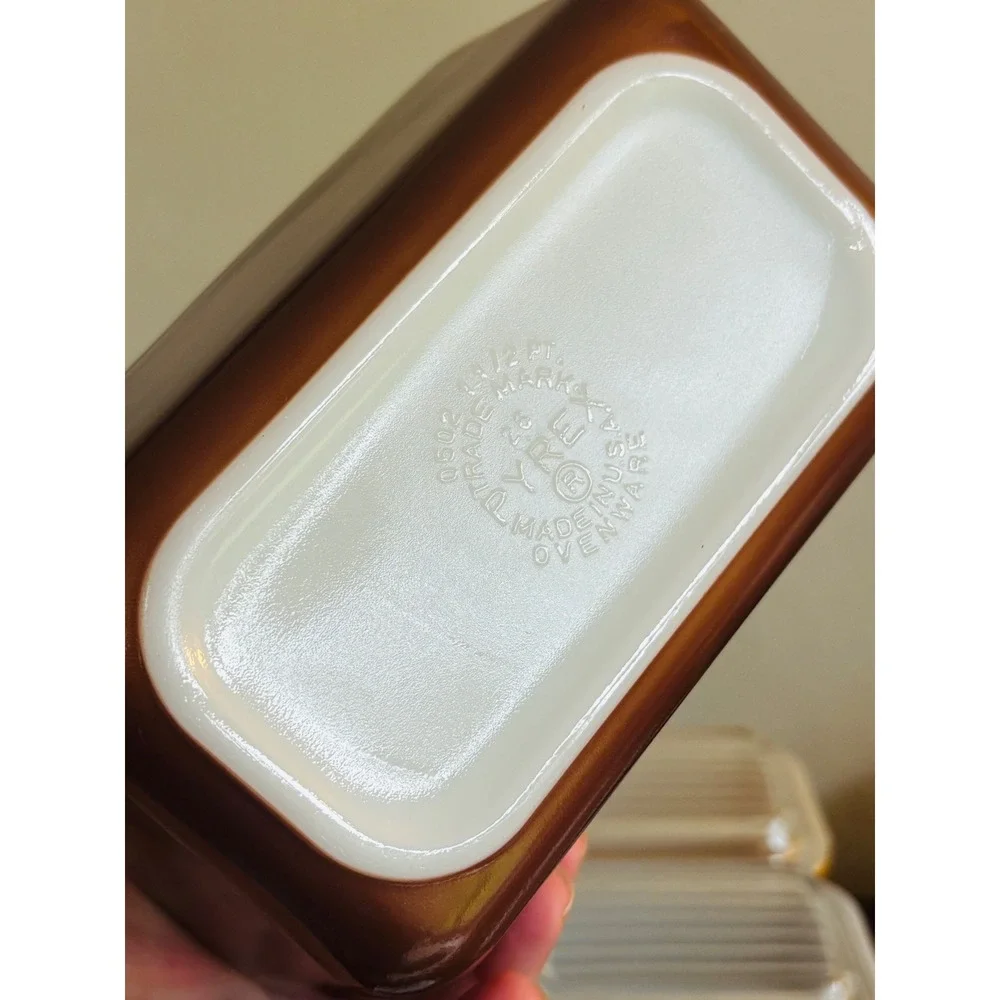 Vintage Pyrex Old Orchard Refrigerator Set 7 piece with clear trailing platter